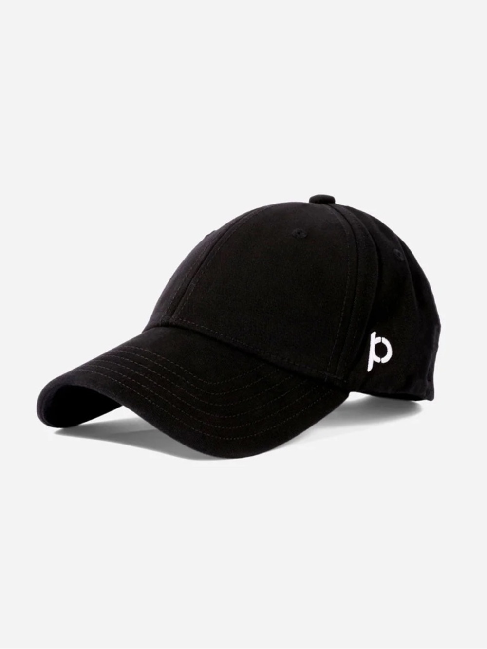 Ponyback Deep Fit Cap Black Activewear Performance Sz Small - Medium